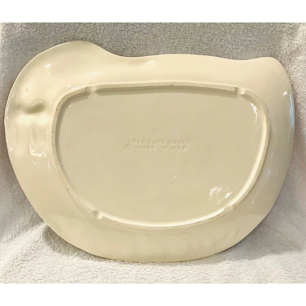 White Duck Goose Plate Platter Serving Dish 8.5”x12” Farmhouse Cottagecore